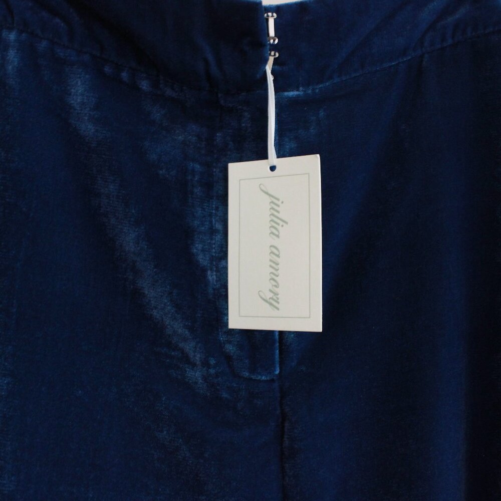 Julia Amory Julia Velvet Wide Leg Pants and Tess Vest Set in Azure Blue - Picture 11 of 16